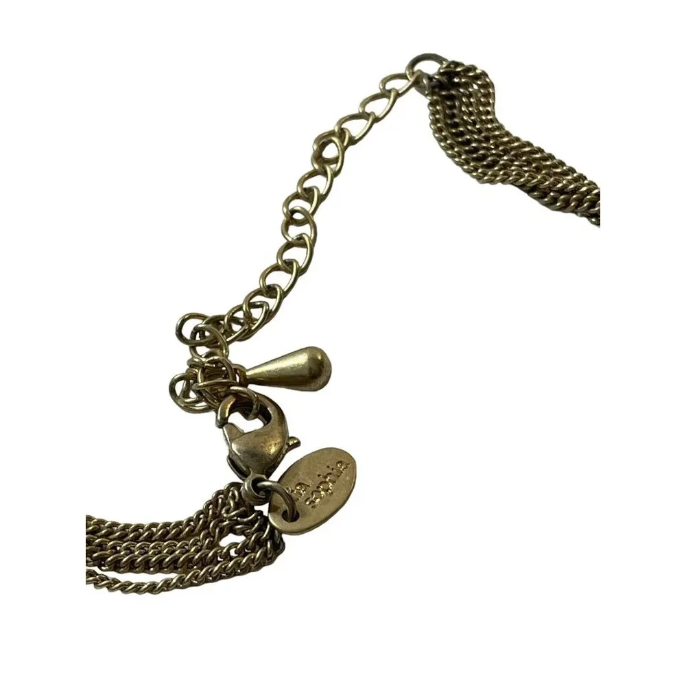 Lia Sophia FRANGELICO Pendant Necklace Mother Of Pearl Gold Tone‎ Multi Chain